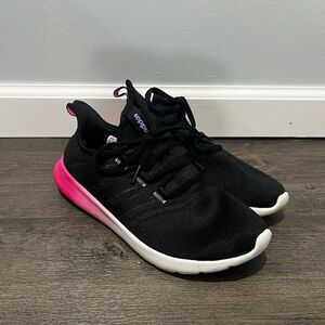 Adidas Cloudfoam Pure 2.0 Running Shoe Black with Pink Ombré 8